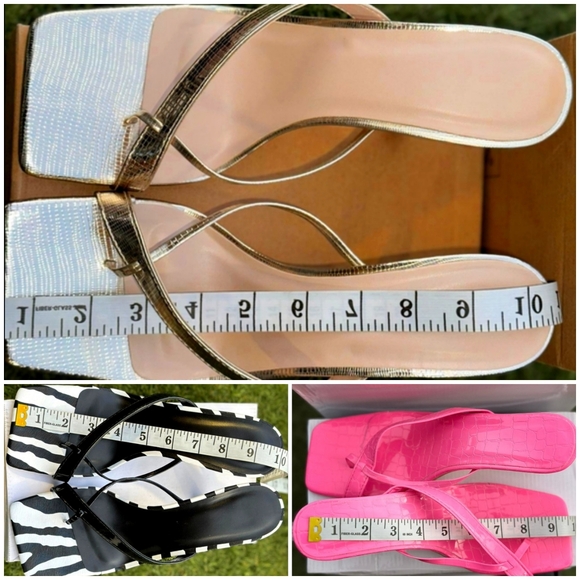 3 Pairs Of High heel cross toe sandals - Picture 6 of 6